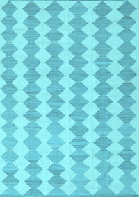 Abstract Light Blue Contemporary Rug, con2784lblu