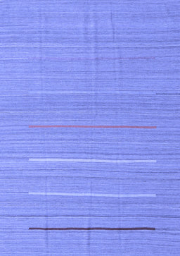 Abstract Blue Contemporary Rug, con2785blu