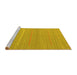 Sideview of Machine Washable Abstract Yellow Contemporary Rug, wshcon2785yw