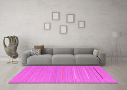 Machine Washable Abstract Pink Contemporary Rug in a Living Room, wshcon2785pnk