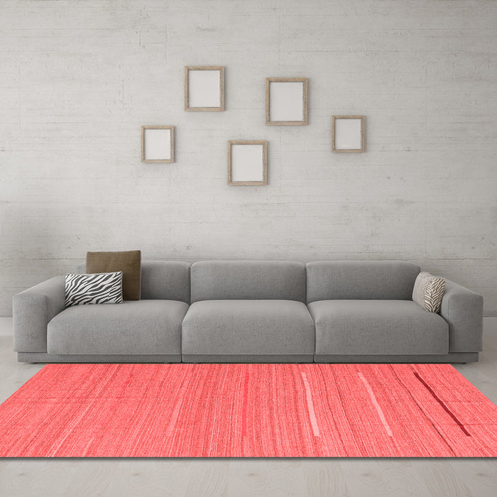 Contemporary Red Washable Rugs