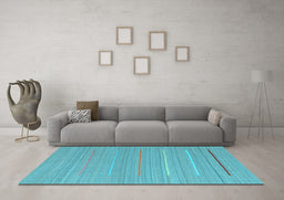 Machine Washable Abstract Light Blue Contemporary Rug in a Living Room, wshcon2785lblu