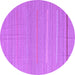 Round Machine Washable Abstract Purple Contemporary Area Rugs, wshcon2785pur