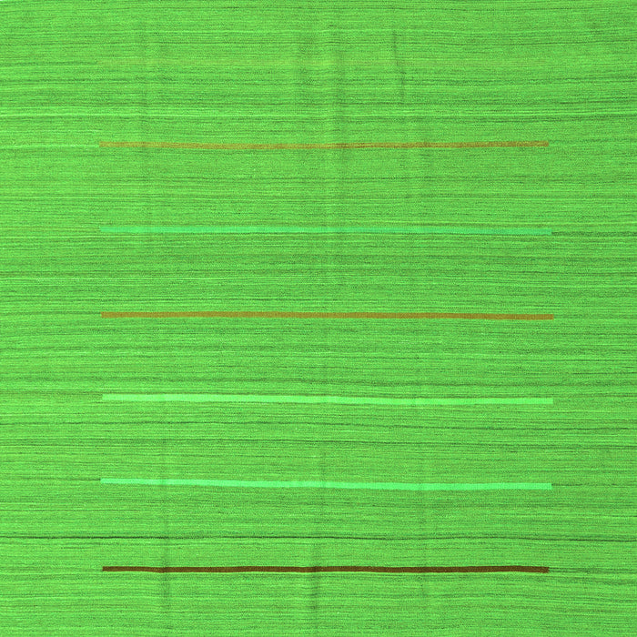 Serging Thickness of Abstract Green Contemporary Rug, con2785grn