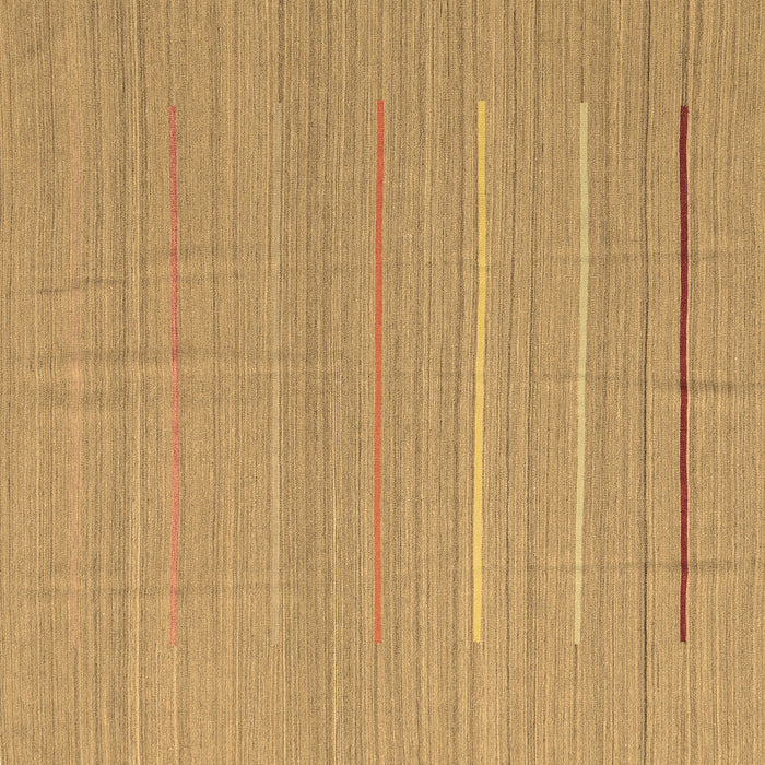 Square Abstract Brown Contemporary Rug, con2785brn