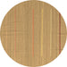 Round Abstract Brown Contemporary Rug, con2785brn