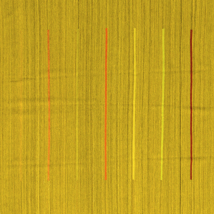 Square Abstract Yellow Contemporary Rug, con2785yw