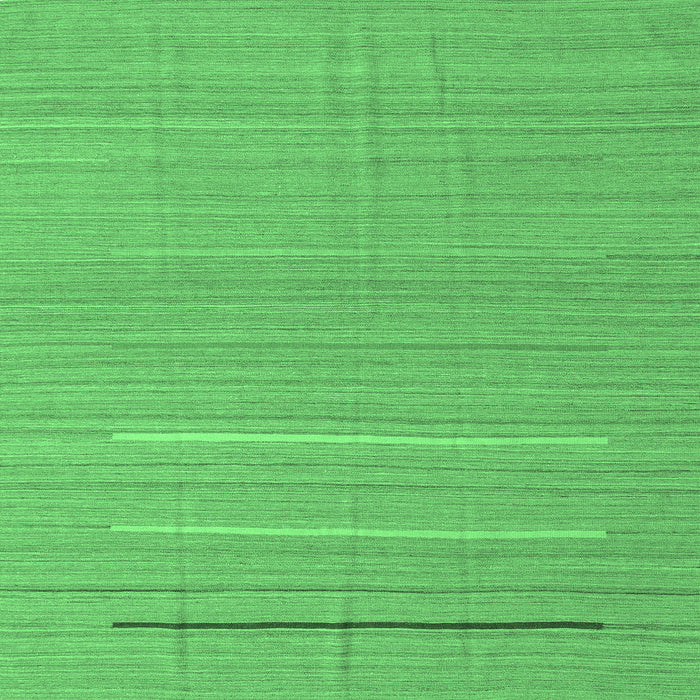 Square Machine Washable Abstract Emerald Green Contemporary Area Rugs, wshcon2785emgrn