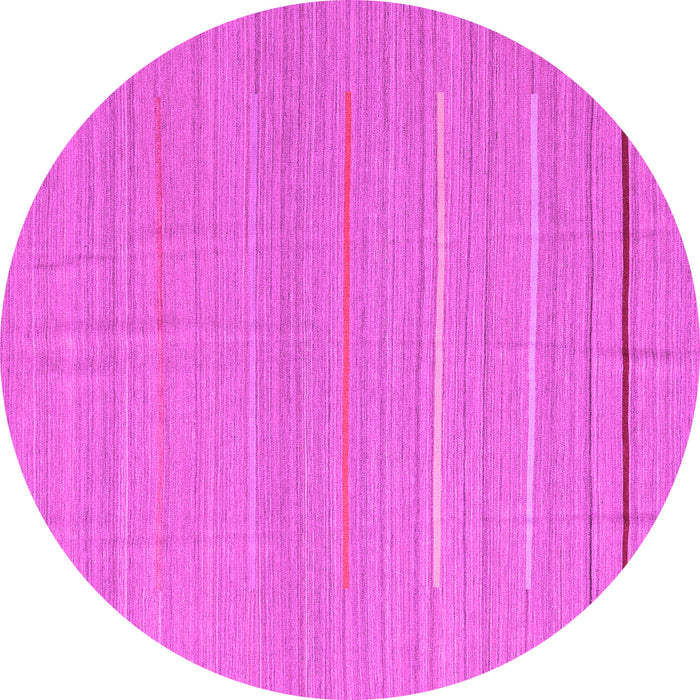 Round Machine Washable Abstract Pink Contemporary Rug, wshcon2785pnk