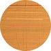 Square Abstract Orange Contemporary Rug, con2785org