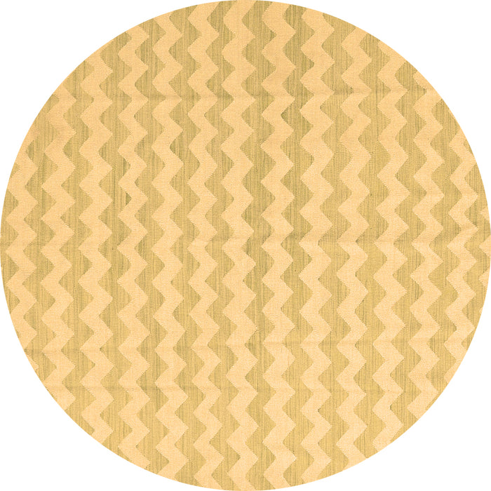 Round Machine Washable Solid Brown Modern Rug, wshcon2786brn