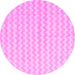 Round Machine Washable Solid Pink Modern Rug, wshcon2786pnk