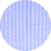 Round Solid Blue Modern Rug, con2786blu