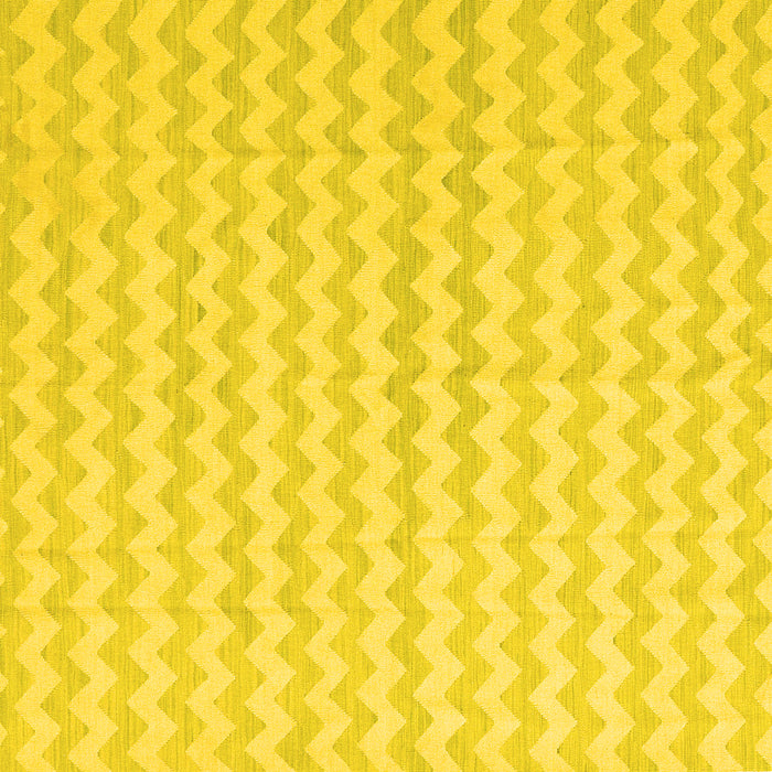 Square Machine Washable Solid Yellow Modern Rug, wshcon2786yw