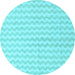 Round Solid Light Blue Modern Rug, con2786lblu