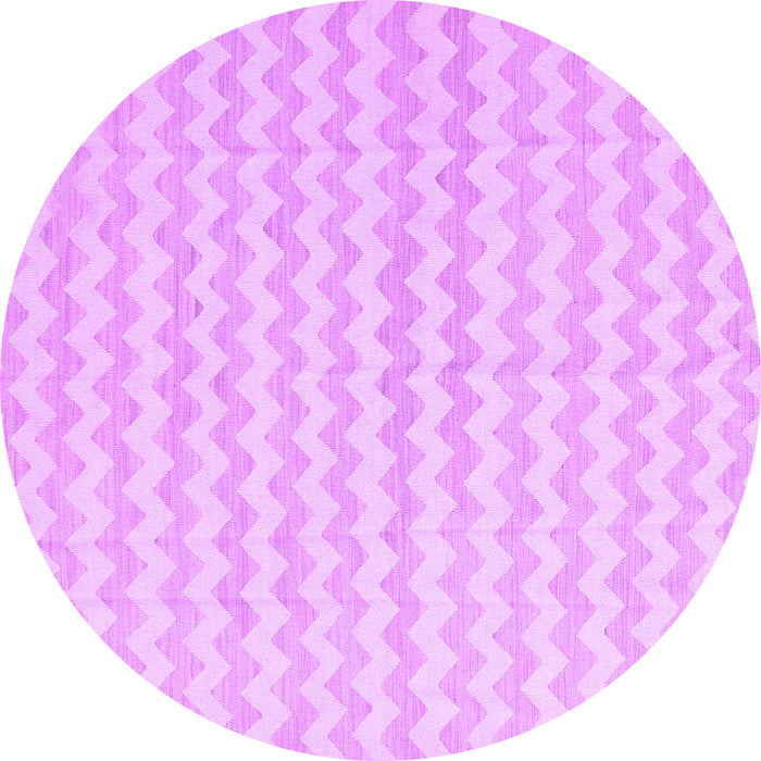 Round Solid Purple Modern Rug, con2786pur