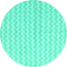 Round Solid Turquoise Modern Rug, con2786turq