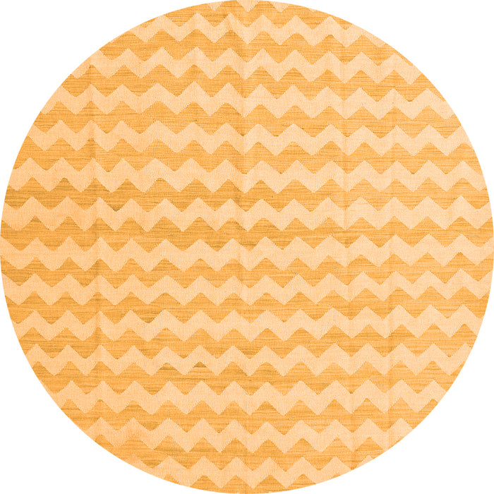 Square Solid Orange Modern Rug, con2786org