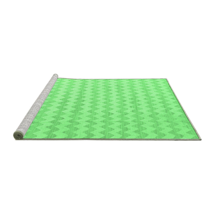 Sideview of Machine Washable Solid Emerald Green Modern Area Rugs, wshcon2786emgrn