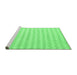 Sideview of Machine Washable Solid Emerald Green Modern Area Rugs, wshcon2786emgrn