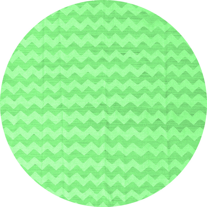 Round Solid Emerald Green Modern Rug, con2786emgrn
