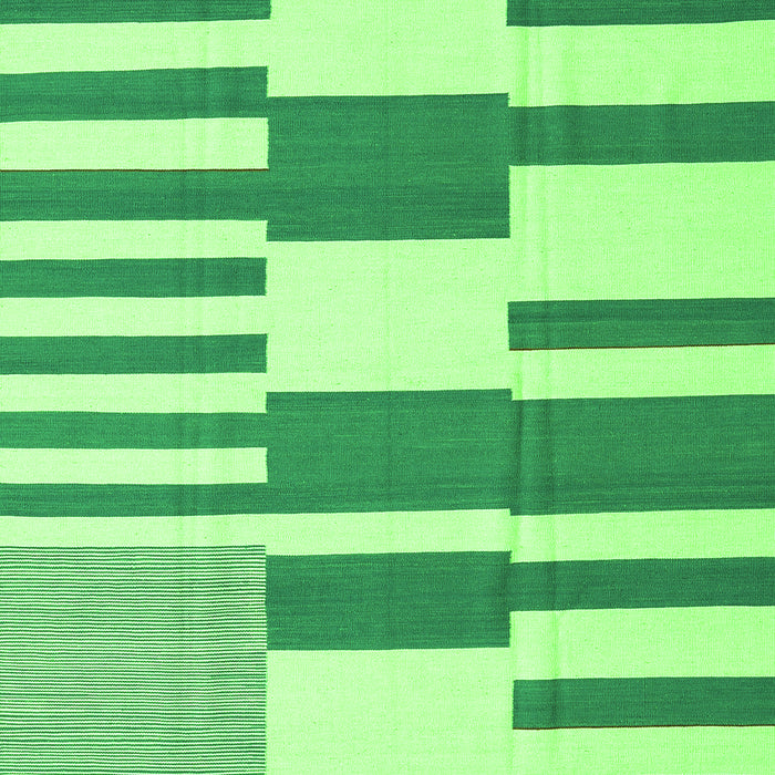 Serging Thickness of Machine Washable Abstract Green Contemporary Area Rugs, wshcon2787grn