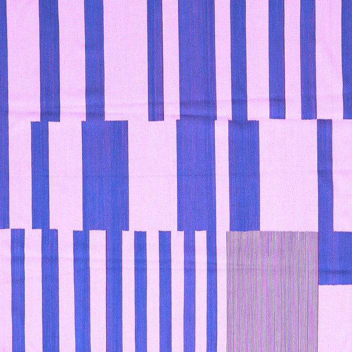 Square Abstract Purple Contemporary Rug, con2787pur
