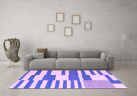 Machine Washable Abstract Purple Contemporary Rug, wshcon2787pur