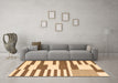 Machine Washable Abstract Orange Contemporary Area Rugs in a Living Room, wshcon2787org