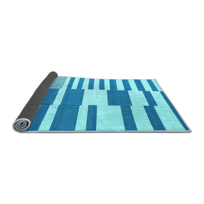 Sideview of Abstract Light Blue Contemporary Rug, con2787lblu