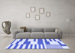 Machine Washable Abstract Blue Contemporary Rug in a Living Room, wshcon2787blu