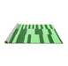 Sideview of Machine Washable Abstract Emerald Green Contemporary Area Rugs, wshcon2787emgrn