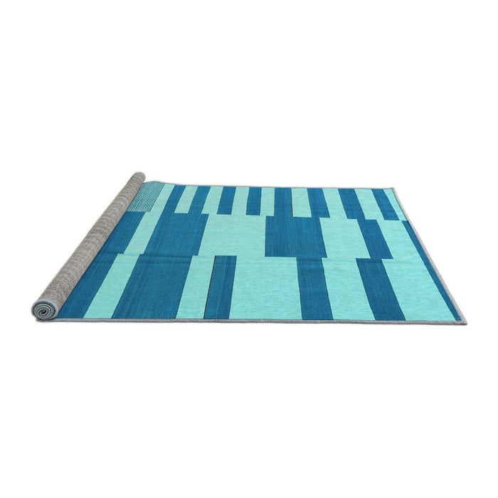 Sideview of Machine Washable Abstract Light Blue Contemporary Rug, wshcon2787lblu
