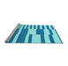 Sideview of Machine Washable Abstract Light Blue Contemporary Rug, wshcon2787lblu