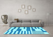 Machine Washable Abstract Light Blue Contemporary Rug in a Living Room, wshcon2787lblu