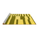 Sideview of Machine Washable Abstract Yellow Contemporary Rug, wshcon2787yw