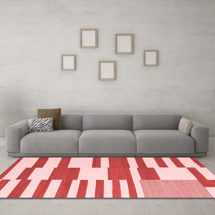 Contemporary Red Washable Rugs