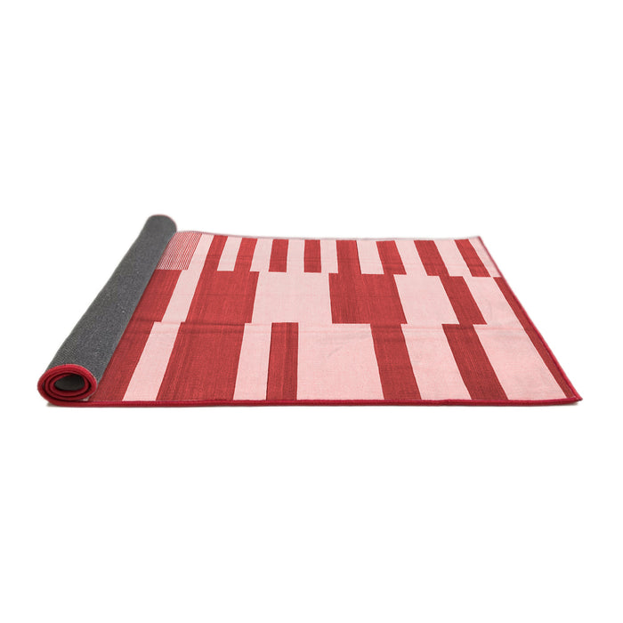 Abstract Red Contemporary Area Rugs