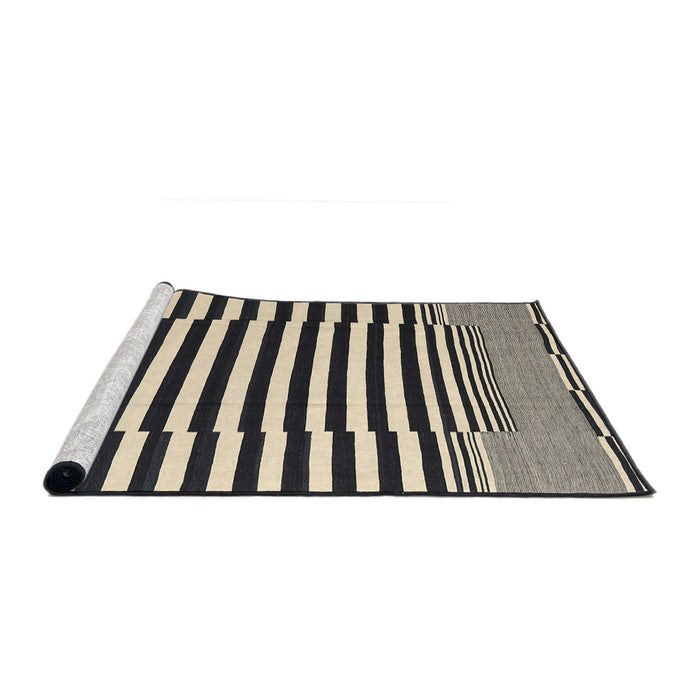 Serging Thickness of Machine Washable Contemporary Gray Brown Rug, wshcon2788