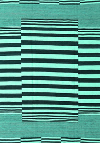 Abstract Turquoise Contemporary Rug, con2788turq