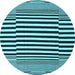 Round Machine Washable Abstract Light Blue Contemporary Rug, wshcon2788lblu