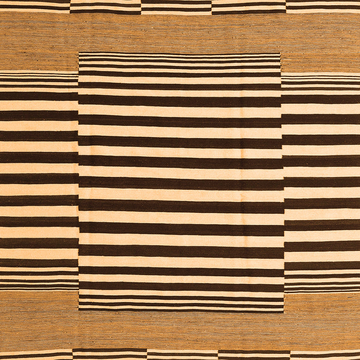 Serging Thickness of Abstract Orange Contemporary Rug, con2788org