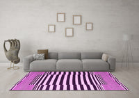 Machine Washable Abstract Pink Contemporary Rug, wshcon2788pnk