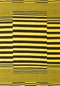 Abstract Yellow Contemporary Rug, con2788yw