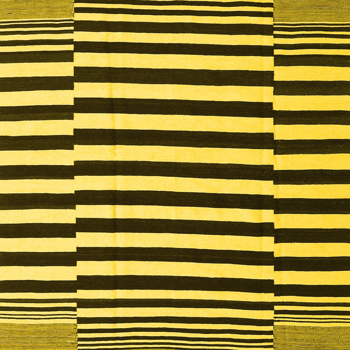 Abstract Yellow Contemporary Rug, con2788yw