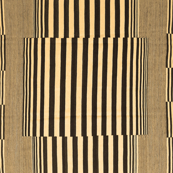 Square Abstract Brown Contemporary Rug, con2788brn