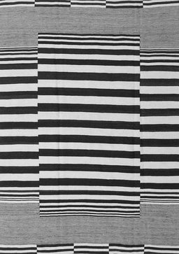 Abstract Gray Contemporary Rug, con2788gry