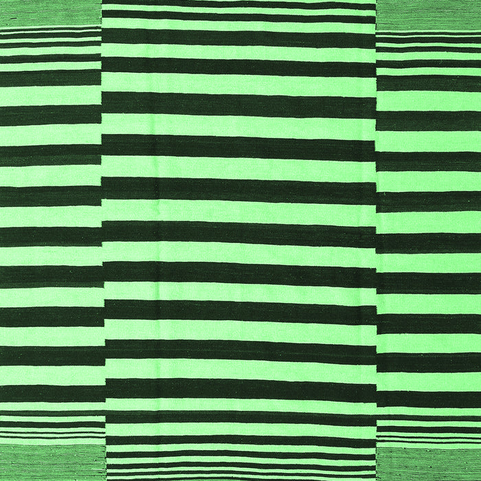 Machine Washable Abstract Emerald Green Contemporary Area Rugs, wshcon2788emgrn