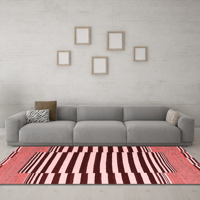 Contemporary Red Washable Rugs