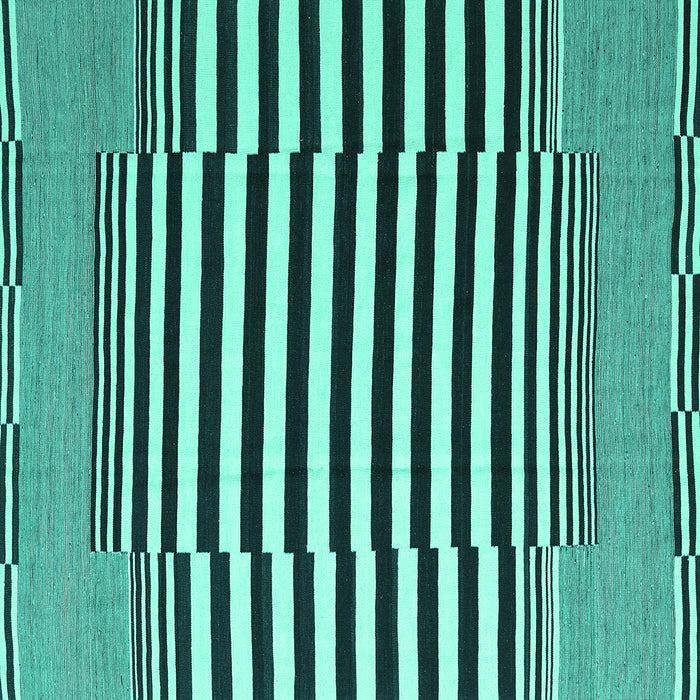 Square Abstract Turquoise Contemporary Rug, con2788turq